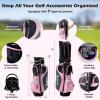 imageGoplus Complete Golf Club Set for Women 11 PCS Right Handed Golf Clubs with 460CC 1 Driver 3 Fairway 5 Hybrid 56789PS Irons Putter Golf Cart Bag with Rain Hood for LadyPink