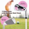 imageGoplus Complete Golf Club Set for Women 11 PCS Right Handed Golf Clubs with 460CC 1 Driver 3 Fairway 5 Hybrid 56789PS Irons Putter Golf Cart Bag with Rain Hood for LadyPink