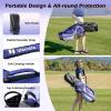 imageGoplus Complete Golf Club Set for Women 11 PCS Right Handed Golf Clubs with 460CC 1 Driver 3 Fairway 5 Hybrid 56789PS Irons Putter Golf Cart Bag with Rain Hood for LadyPurple