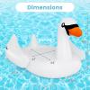 imageGoplus Giant Flamingo Pool Float 46 People Inflatable Pool Raft wAir Pump ampamp 6 Cup Holders for Adults Kids Floating Island Toys for Party Beach River LakeSwan  4 Person