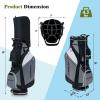 imageGoplus Golf Cart Bag with 14 Top Dividers Golf Club Bag with 7 Zipped Pockets Cooler Bag Rain Hood Detachable Shoulder Strap Lightweight Golf Bag for Men WomenGreyBlack