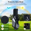 imageGoplus Golf Cart Bag with 14 Top Dividers Golf Club Bag with 7 Zipped Pockets Cooler Bag Rain Hood Detachable Shoulder Strap Lightweight Golf Bag for Men WomenGreyBlack