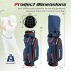 imageGoplus Golf Cart Bag with 14Way Dividers Lightweight Portable Golf Club Bag with 8 Zippered Pockets Including Cooler Bag Rain Hood Shoulder Strap Carry Handle Golf Bag for Men WomenNavyRed