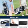 imageGoplus Golf Cart Bag with 14Way Top Organizers Lightweight Portable Golf Club Bag W7 Zippered Pockets Including Waterproof Valuable Pockets Rain Hood Shoulder Strap for Men WomenNavyGray