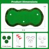 imageGoplus Golf Putting Green 10x33FT10x5FT Large Golf Practice Mat w3 Holes 3 Flags Training Aid Cups Realistic Feel Turf Professional Training Mat for Indoor Outdoor Home10FT x 5FT