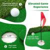 imageGoplus Golf Putting Green 10x33FT10x5FT Large Golf Practice Mat w3 Holes 3 Flags Training Aid Cups Realistic Feel Turf Professional Training Mat for Indoor Outdoor Home10FT x 5FT
