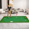 imageGoplus Golf Putting Green 10x33FT10x5FT Large Golf Practice Mat w3 Holes 3 Flags Training Aid Cups Realistic Feel Turf Professional Training Mat for Indoor Outdoor Home10 FT x 5 FT  Rectangle