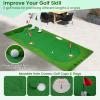 imageGoplus Golf Putting Green 10x33FT10x5FT Large Golf Practice Mat w3 Holes 3 Flags Training Aid Cups Realistic Feel Turf Professional Training Mat for Indoor Outdoor Home10 FT x 5 FT  Rectangle