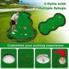 imageGoplus Golf Putting Green 10x33FT10x5FT Large Golf Practice Mat w3 Holes 3 Flags Training Aid Cups Realistic Feel Turf Professional Training Mat for Indoor Outdoor Home10FT x 5FT
