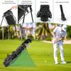 imageGoplus Golf Stand Bag Lightweight Golf Club Bag with 4 Way Top Dividers Rain Hood Cooler Bag 4 Zippered Pockets Dual Shoulder Strap Portable Golf Bag with Stand for Women MenBlack