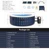 imageGoplus Inflatable Hot Tub Spa 71inch x 27inch 4 Person Portable Hot Tub W 108 Massage Bubble Air Jets Filter Cartridge Pump Tub Cover Ground Sheet Indoor ampamp Outdoor Heated Tub Blue