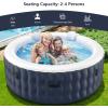 imageGoplus Inflatable Hot Tub Spa 71inch x 27inch 4 Person Portable Hot Tub W 108 Massage Bubble Air Jets Filter Cartridge Pump Tub Cover Ground Sheet Indoor ampamp Outdoor Heated Tub Blue