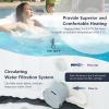 imageGoplus Inflatable Hot Tub Spa 71inch x 27inch 4 Person Portable Hot Tub W 108 Massage Bubble Air Jets Filter Cartridge Pump Tub Cover Ground Sheet Indoor ampamp Outdoor Heated Tub Blue