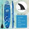 imageGoplus Inflatable Stand Up Paddle Board 10FT105FT11FT SUP with Accessory Pack Adjustable Paddle Carry Bag Fin Hand Pump Leash Repair Kit10 FT