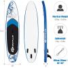 imageGoplus Inflatable Stand Up Paddle Board 10FT105FT11FT SUP with Accessory Pack Adjustable Paddle Carry Bag Fin Hand Pump Leash Repair Kit105 FT