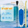 imageGoplus Inflatable Stand Up Paddle Board 10FT105FT11FT SUP with Accessory Pack Adjustable Paddle Carry Bag Fin Hand Pump Leash Repair Kit11 FT