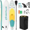 imageGoplus Inflatable Stand Up Paddle Board 10FT105FT11FT SUP with Accessory Pack Adjustable Paddle Carry Bag Fin Hand Pump Leash Repair Kit11 FT