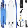 imageGoplus Inflatable Stand Up Paddle Board 10FT105FT11FT SUP with Accessory Pack Adjustable Paddle Carry Bag Fin Hand Pump Leash Repair Kit11 FT