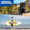 imageGoplus Inflatable Stand Up Paddle Board 10FT105FT11FT SUP with Accessory Pack Adjustable Paddle Carry Bag Fin Hand Pump Leash Repair Kit11 FT