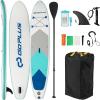 imageGoplus Inflatable Stand Up Paddle Board 10FT105FT11FT SUP with Accessory Pack Adjustable Paddle Carry Bag Fin Hand Pump Leash Repair Kit11 FT