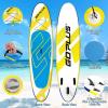 imageGoplus Inflatable Stand Up Paddle Board 10FT105FT11FT SUP with Accessory Pack Adjustable Paddle Carry Bag Fin Hand Pump Leash Repair Kit11 FT