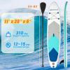 imageGoplus Inflatable Stand Up Paddle Board 10FT105FT11FT SUP with Accessory Pack Adjustable Paddle Carry Bag Fin Hand Pump Leash Repair Kit11 FT
