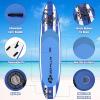 imageGoplus Inflatable Stand Up Paddle Board 10FT105FT11FT SUP with Accessory Pack Adjustable Paddle Carry Bag Fin Hand Pump Leash Repair Kit11 FT