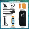 imageGoplus Inflatable Stand Up Paddle Board 10FT105FT11FT SUP with Accessory Pack Adjustable Paddle Carry Bag Fin Hand Pump Leash Repair Kit11 FT