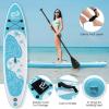 imageGoplus Inflatable Stand Up Paddle Board 10FT105FT11FT SUP with Accessory Pack Adjustable Paddle Carry Bag Fin Hand Pump Leash Repair Kit11 FT