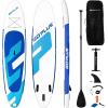 imageGoplus Inflatable Stand Up Paddle Board 10FT105FT11FT SUP with Accessory Pack Adjustable Paddle Carry Bag Fin Hand Pump Leash Repair Kit11 FT