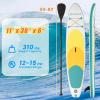 imageGoplus Inflatable Stand Up Paddle Board 10FT105FT11FT SUP with Accessory Pack Adjustable Paddle Carry Bag Fin Hand Pump Leash Repair Kit11 FT