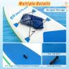 imageGoplus Inflatable Stand Up Paddle Board 10FT105FT11FT SUP with Accessory Pack Adjustable Paddle Carry Bag Fin Hand Pump Leash Repair Kit11 FT