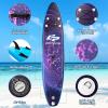 imageGoplus Inflatable Stand up Paddle Board 1010511 SUP 6quot Thick with Premium Accessories Adjustable Aluminum Paddle Leash Carry Bag Hand Pump Removable Fin ISUP for Adults11 FT