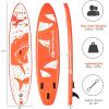 imageGoplus Inflatable Stand up Paddle Board 1010511 SUP 6quot Thick with Premium Accessories Adjustable Aluminum Paddle Leash Carry Bag Hand Pump Removable Fin ISUP for Adults105 FT