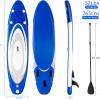 imageGoplus Inflatable Stand up Paddle Board 1010511 SUP 6quot Thick with Premium Accessories Adjustable Aluminum Paddle Leash Carry Bag Hand Pump Removable Fin ISUP for Adults11 FT