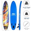 imageGoplus Inflatable Stand up Paddle Board 1010511 SUP 6quot Thick with Premium Accessories Adjustable Aluminum Paddle Leash Carry Bag Hand Pump Removable Fin ISUP for Adults105 FT