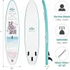 imageGoplus Inflatable Stand up Paddle Board 1010511 SUP 6quot Thick with Premium Accessories Adjustable Aluminum Paddle Leash Carry Bag Hand Pump Removable Fin ISUP for Adults11 FT
