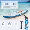 imageGoplus Inflatable Stand up Paddle Board 1010511 SUP 6quot Thick with Premium Accessories Adjustable Aluminum Paddle Leash Carry Bag Hand Pump Removable Fin ISUP for Adults11 FT