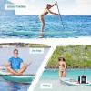 imageGoplus Inflatable Stand up Paddle Board 1010511 SUP 6quot Thick with Premium Accessories Adjustable Aluminum Paddle Leash Carry Bag Hand Pump Removable Fin ISUP for Adults11 FT