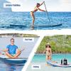 imageGoplus Inflatable Stand up Paddle Board 1010511 SUP 6quot Thick with Premium Accessories Adjustable Aluminum Paddle Leash Carry Bag Hand Pump Removable Fin ISUP for Adults11 FT