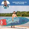 imageGoplus Inflatable Stand up Paddle Board 1010511 SUP 6quot Thick with Premium Accessories Adjustable Aluminum Paddle Leash Carry Bag Hand Pump Removable Fin ISUP for Adults11 FT