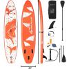 imageGoplus Inflatable Stand up Paddle Board 1010511 SUP 6quot Thick with Premium Accessories Adjustable Aluminum Paddle Leash Carry Bag Hand Pump Removable Fin ISUP for Adults11 FT