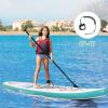imageGoplus Inflatable Stand up Paddle Board 1010511 SUP 6quot Thick with Premium Accessories Adjustable Aluminum Paddle Leash Carry Bag Hand Pump Removable Fin ISUP for Adults11 FT