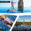 imageGoplus Inflatable Stand up Paddle Board 1010511 SUP 6quot Thick with Premium Accessories Adjustable Aluminum Paddle Leash Carry Bag Hand Pump Removable Fin ISUP for Adults11 FT