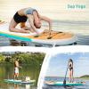 imageGoplus Inflatable Stand up Paddle Board 1010511 SUP 6quot Thick with Premium Accessories Adjustable Aluminum Paddle Leash Carry Bag Hand Pump Removable Fin ISUP for Adults11 FT