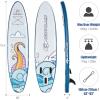 imageGoplus Inflatable Stand up Paddle Board 1010511 SUP 6quot Thick with Premium Accessories Adjustable Aluminum Paddle Leash Carry Bag Hand Pump Removable Fin ISUP for Adults105 FT
