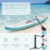 imageGoplus Inflatable Stand up Paddle Board 1010511 SUP 6quot Thick with Premium Accessories Adjustable Aluminum Paddle Leash Carry Bag Hand Pump Removable Fin ISUP for Adults11 FT
