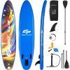 imageGoplus Inflatable Stand up Paddle Board 1010511 SUP 6quot Thick with Premium Accessories Adjustable Aluminum Paddle Leash Carry Bag Hand Pump Removable Fin ISUP for Adults11 FT