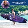imageGoplus Inflatable Stand up Paddle Board 1010511 SUP 6quot Thick with Premium Accessories Adjustable Aluminum Paddle Leash Carry Bag Hand Pump Removable Fin ISUP for Adults11 FT