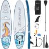 imageGoplus Inflatable Stand up Paddle Board 1010511 SUP 6quot Thick with Premium Accessories Adjustable Aluminum Paddle Leash Carry Bag Hand Pump Removable Fin ISUP for Adults11 FT